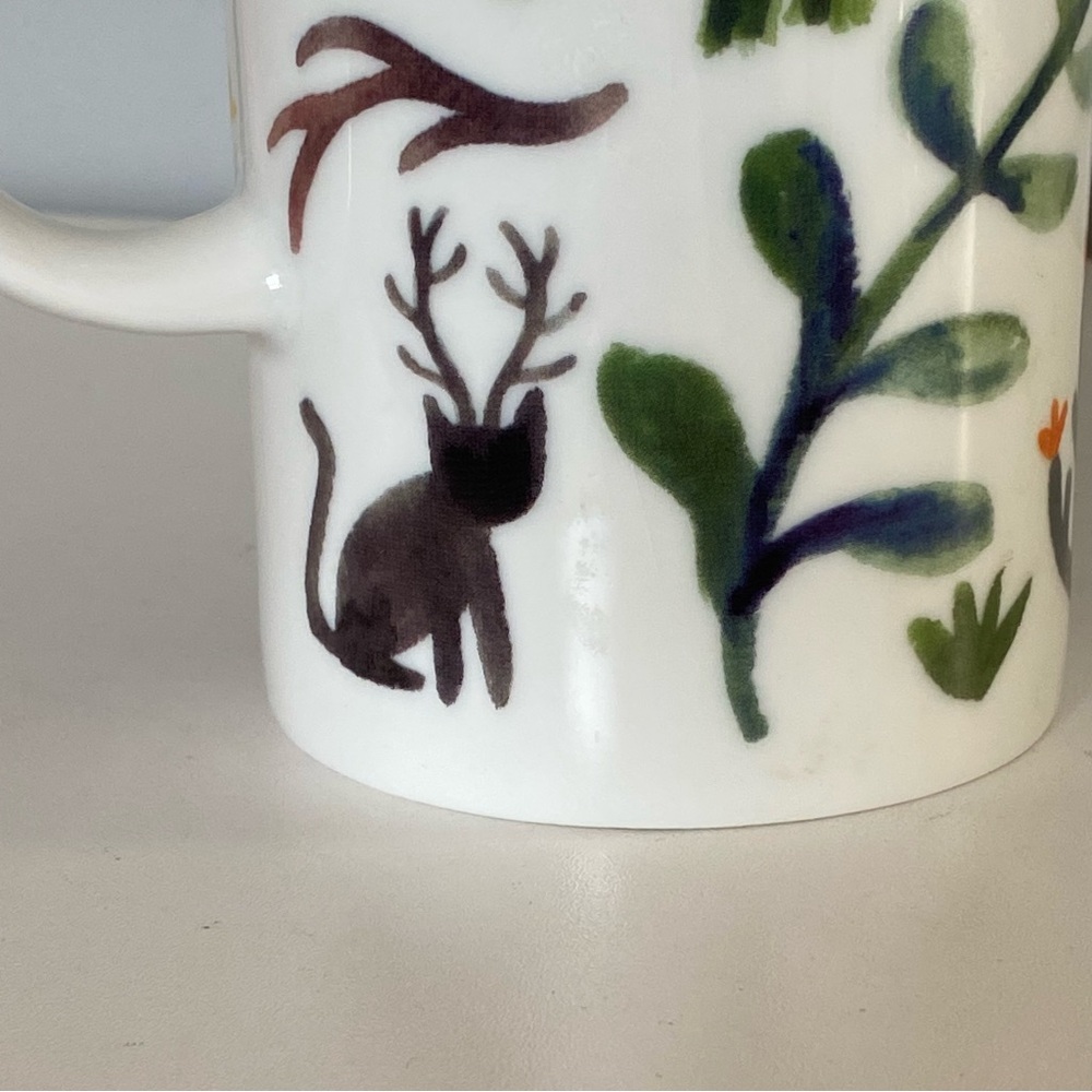 Cat Mug Danica Studio Cactus Southwest Desert Ceramic Coffee Tea Floral EUC - Picture 7 of 14